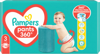 Підгузки-трусики Pampers Pants Midi розмір 3 6-11кг 56шт (8006540068663) | Фото 3