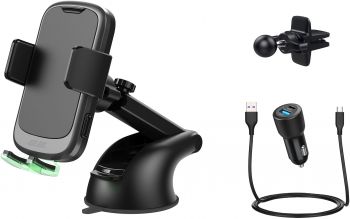 Автотримач 2Е Wireless для смартфона з бездротовою зарядкою 2USB 60Вт (2E-WCQ01-10) | Фото 9