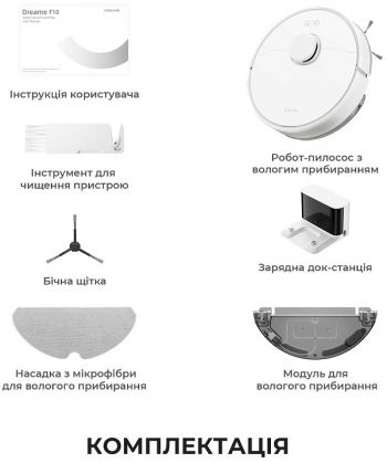 Робот-пилосос Dreame Bot F10 White RLF11SA Робот-пилосос Dreame Bot F10 White RLF11SA | Фото 2
