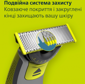 Купить аксессуар к бритвам и эпиляторам Змінне лезо PHILIPS OneBlade QP624/50 (2 шт) з насадками для тіла | Фото 8