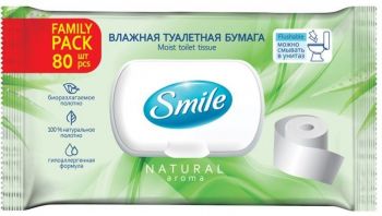 Папір туалетний вологий SMILE Family 80 шт (4823071642278) | Фото 4