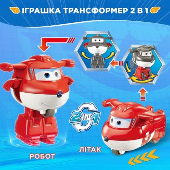 Ігрова фігурка-трансформер Super Wings Transform-a-Bots Джетт (Jett) (EU780010) | Фото 2