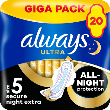 Купить средство женской гигиены Гігієнічні прокладки Always Ultra Secure Night Extra Розмір 5 20шт (8006540903766) | Фото 1