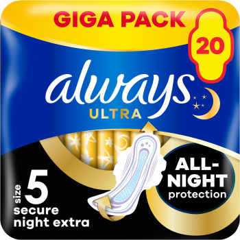 Гігієнічні прокладки Always Ultra Secure Night Extra Розмір 5 20шт (8006540903766) | Фото 1
