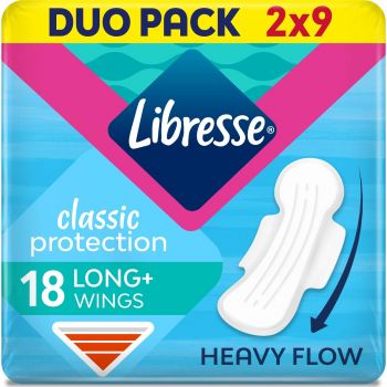 Прокладки гігієнічні LIBRESSE Classic Protection Long, 18 шт. (7322540063608) | Фото 1