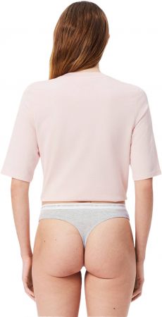 Жіночі труси-стрінги Lacoste 8F1341NUA M 3 шт. білі/чорні/сірі (8F1341NUATM) | Фото 3