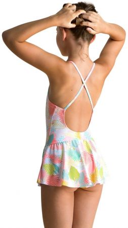 Цілісний купальник для дівчаток Nabaiji Lila с юбкой 8647863 10-11 р (141-48 см) білий | Фото 4