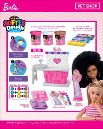 Тісто для ліплення Cra-Z-Art Barbie Зоомагазин з формами, набір 10од (34041CRA) | Фото 4