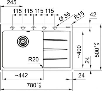 Мийка кухонна FRANKE Centro CNG 611-78 TL, сірий сланець (114.0716.710) Купить кухонную мойку Мийка кухонна FRANKE Centro CNG 611-78 TL, сірий сланець (114.0716.710) | Фото 3