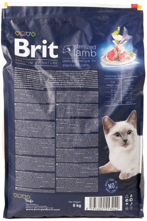Сухий корм для стерилізованих котів Brit Premium by Nature Cat Sterilized Lamb з ягням 8 кг (8595602553242) Сухий корм для стерилізованих котів Brit Premium by Nature Cat Sterilized Lamb з ягням 8 кг (8595602553242) | Фото 2