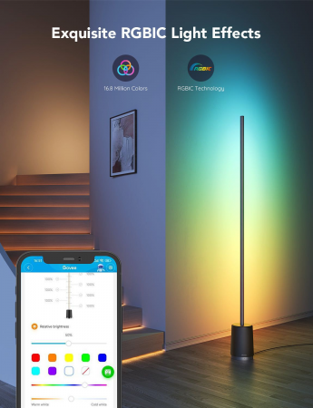 Торшер розумний Govee H6072 Lyra, 1500Lm, RGBICWW, WI-FI/Bluetooth, сірий (H6072382) Торшер розумний Govee H6072 Lyra, 1500Lm, RGBICWW, WI-FI/Bluetooth, сірий (H6072382) | Фото 8