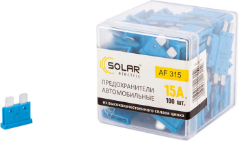 Набір запобіжників Solar стандарт 15А 100шт (AF315) | Фото 2