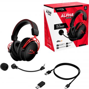 Ігрова гарнітура HyperX Cloud Alpha WL, Black/Red (4P5D4AA) Ігрова гарнітура HyperX Cloud Alpha WL, Black/Red (4P5D4AA) | Фото 7