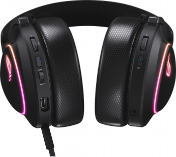 Гарнітура ігрова ASUS ROG Delta II, 3.5мм/BT/WL, RGB, 2м, чорний (90YH03W0-BHUA00) | Фото 5