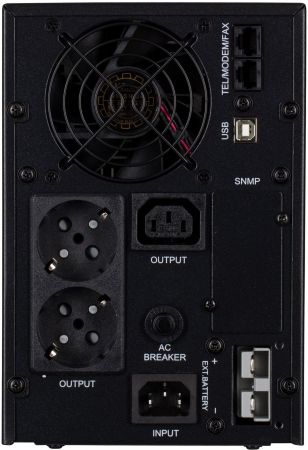 ДБЖ 2E PS1000L, 1000VA/800W, на зовнішні АКБ 2*12В, 2xSchuko+1xC13 | Фото 2