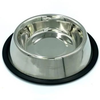 Миска металева Swastik Industries на гумі для собак 1.4 л (2700000021934) | Фото 1