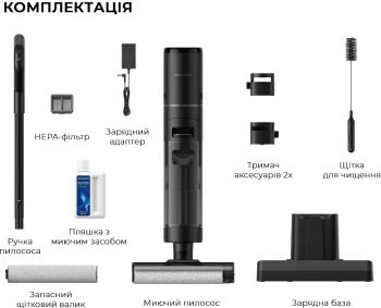 Купить пылесос Миючий пилосос Dreame Wet&Dry Vacuum Cleaner H12S HHR30B | Фото 14