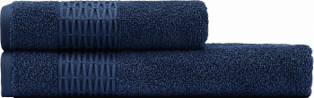 Набір рушників махрових ARDESTO Lotus 50х90см, 70х140см, 2шт, темно синій (ART2357DB) | Фото 6