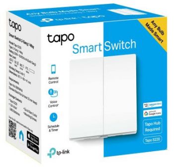 Розумний вимикач TP-LINK Tapo S220 868 MHz 250V 4A, 2-клавішний (TAPO-S220) | Фото 6
