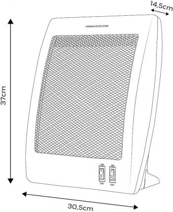 Купить обогреватель Обігрівач інфрачервоний Neo Tools, 800Вт, кварцове нагрівання. елемент, білий | Фото 7