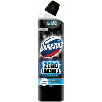 Засіб для чищення унітазу від нальоту та іржі DOMESTOS Zero LymeScale Aquamarine 750 мл | Фото 1