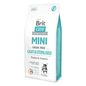 Сухий корм для собак мініатюрних порід із надмірною вагою Brit Care Mini Light & Sterilised 7 кг(8595602521081) | Фото 1