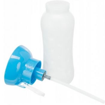 Поїлка з мискою пластикова Trixie 0,55л біла/блакитна (4011905246093) | Фото 2