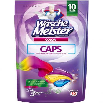 Капсули для прання Wasche Meister Color трикомірні 10 шт х 18 г (4260418936179) Капсули для прання Wasche Meister Color трикомірні 10 шт х 18 г (4260418936179) | Фото 1