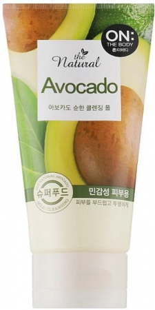 Пінка для вмивання LG Household & Health Care on the Body foam cleanse Avocado 120 г (8801051121612) | Фото 1