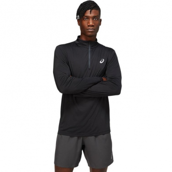 Лонгслів для бігу Asics ( 2011C333 ) CORE LS 1/2 ZIP TOP 001 PERFORMANCE BLACK/PERFORMANCE BLACK M (4550330596750	) | Фото 1