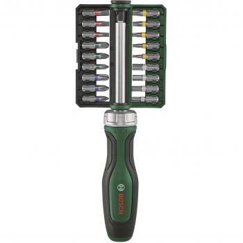 Купить отвертку Викрутка BOSCH з тріскачкою та 18-ма насадками (1.600.A02.Z9A) | Фото 1