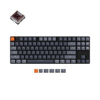 KEYCHRON K1SE 87 Key Optical Brown White Led Hot-Swap WL UA Black (K1SED3_KEYCHRON) | Фото 1