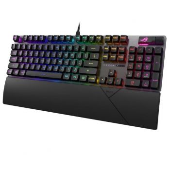 Ігрова клавіатура ASUS ROG Strix Scope II RX Red EN/UK RGB Black (90MP0350-BKMA00) | Фото 1