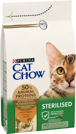 Purina Cat Chow Sterilized. Для стерилізованих котів. З індичкою, 1.5кг (7613287329516) Purina Cat Chow Sterilized. Для стерилізованих котів. З індичкою, 1.5кг (7613287329516) | Фото 6