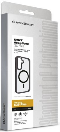Чохол ArmorStandart Unit MagSafe для SAMSUNG S25 + Black (ARM82263) Чохол ArmorStandart Unit MagSafe для SAMSUNG S25 + Black (ARM82263) | Фото 2