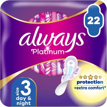 Купить средство женской гигиены Прокладки гігієнічні ALWAYS Platinum Day&Night Розмір 3 22 шт (8001841913919) | Фото 1