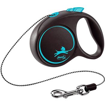 Повідець-рулетка Flexi Black Design XS до 8 кг 3 м блакитний (4000498033234) | Фото 1