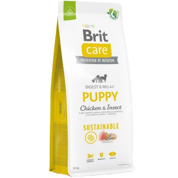 Корм для цуценят Brit Care Dog Sustainable Puppy з куркою та комахами 12кг (8595602558629) | Фото 1