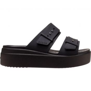 Шльопанці жіночі Crocs Brooklyn Buckle Low Wedge 207431-001 39-40 (W9 US) чорні | Фото 1