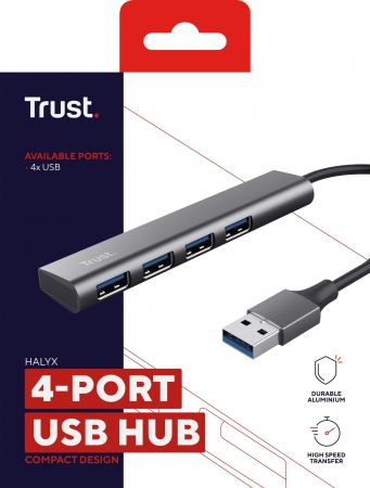 Купить USB хаб TRUST Halyx 4-Port USB-A 3.2 Grey (24947_TRUST) | Фото 7