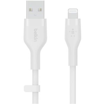 Belkin USB-A - Lightning, SILICONE, 1m, white (CAA008BT1MWH) | Фото 5