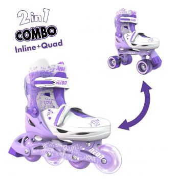 Ролики NEON Combo Skates Бузковий (Розмір 34-37) (NT10L4) | Фото 1