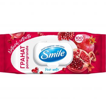 Серветки вологі Smile Daily Гранат 100 шт (4823071656916) | Фото 1