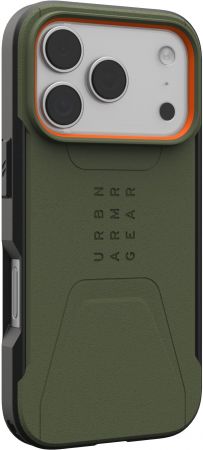 Чохол UAG для iPhone 17 Pro Civilian MagSafe Olive/Orange (114545117297) | Фото 2