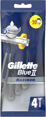 Бритва без змінних картриджів Gillette Blue II Maximum, 4шт (8700216174466) | Фото 7