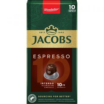 Кава Jacobs капсули Espresso Intenso, купаж арабіка /робуста, 10шт, Nespresso (8711000371183) | Фото 1