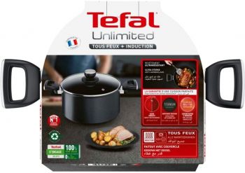 TEFAL Unlimited, стеклянная крышка, 5,3 л, алюминий (G2554672) Купить кастрюлю TEFAL Unlimited, стеклянная крышка, 5,3 л, алюминий (G2554672) | Фото 6