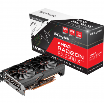 Відеокарта SAPPHIRE Radeon RX 6500 XT 8GB GDDR6 PULSE GAMING OC (11314-08-20G	) | Фото 1