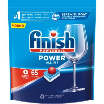 Таблетки для посудомийних FINISH Finish power all-in-1 65шт (5908252011551) Таблетки для посудомийних FINISH Finish power all-in-1 65шт (5908252011551) | Фото 1