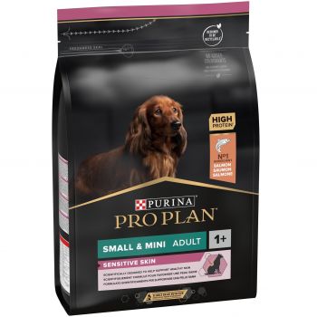 Сухий корм собак дрібних порід із чутливою шкірою Purina Pro Plan Adult з лососем та рисом, 3 кг (7613035114890) | Фото 1